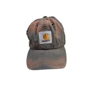 Y2K Carhartt Men's Distressed Tan Canvas Cap